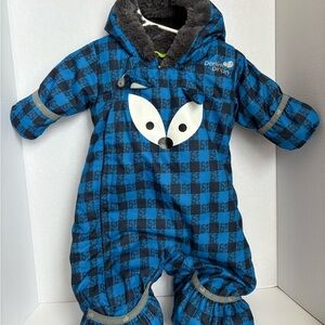Perlim Pinpin Baby Bunting Snowsuit Blue Fox 3M